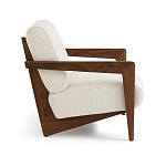 Кресло с обивкой из белого букле Armchair White Boucle варинант исполнения - 1 | Loft Concept в Екатеринбурге