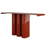 Консоль красная с цилиндрическим основанием Giorgio варинант исполнения - 1 | Loft Concept в Екатеринбурге
