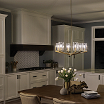 Люстра с 6-ю прозрачными цилиндрическими плафонами Kichler варинант исполнения - 8 | Loft Concept в Екатеринбурге