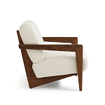 Кресло Avalon White Boucle из массива ореха варинант исполнения - 3 | Loft Concept в Екатеринбурге