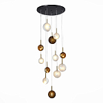 Люстра светодиодная с сферическими стеклянными плафонами Splatter варинант исполнения - 5 | Loft Concept в Екатеринбурге