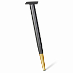 Стол обеденный с коричневой прямоугольной столешницей из керамики на четырех металлических ножках Brown Ceramics варинант исполнения - 3 | Loft Concept в Екатеринбурге