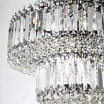 Круглая люстра с хрустальным декором Harmonica Crystal Round Chrome Chandelier варинант исполнения - 2 | Loft Concept в Екатеринбурге