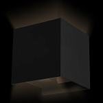 Уличный настенный светильник светодиодный формы куб черного цвета из металла Urban Minimalist варинант исполнения - 3 | Loft Concept в Екатеринбурге