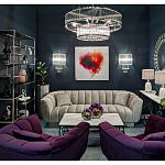 Диван трехместный велюровый серый Island of Comfort варинант исполнения - 5 | Loft Concept в Екатеринбурге