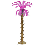 Торшер Glass Decorated Palm Floor Lamp Pink Листья Пальмы  варинант исполнения - 3 | Loft Concept в Екатеринбурге