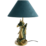 Настольная лампа с абажуром Дракон Green Dragon Синий абажур варинант исполнения - 5 | Loft Concept в Екатеринбурге