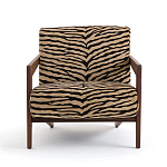 Кресло с обивкой из шенилла с тигровым принтом Tiger Chair варинант исполнения - 1 | Loft Concept в Екатеринбурге