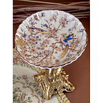 Чаша с цветочным орнаментом на ножке в виде бронзового ангела Eden Garden варинант исполнения - 7 | Loft Concept в Екатеринбурге