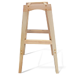 Барный стул со спинкой на 4-х деревянных ножках Синий Велюр Ava Charm варинант исполнения - 6 | Loft Concept в Екатеринбурге