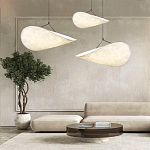 Подвесной светильник с белым тканевым плафоном в форме облака Crystal Cloud Junction варинант исполнения - 8 | Loft Concept в Екатеринбурге