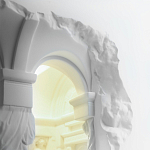 Встраиваемый в стену гипсовый светильник под покраску с колоннами и арками в античном стиле Antiquity Athena варинант исполнения - 14 | Loft Concept в Екатеринбурге