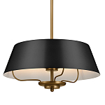 Подвесной светильник с конусовидным металлическим абажуром черного цвета Kichler варинант исполнения - 1 | Loft Concept в Екатеринбурге