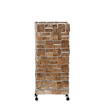 Торшер из перламутра на металлическом каркасе Indonesian Tower 2 варинант исполнения - 2 | Loft Concept в Екатеринбурге