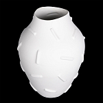 Декоративная ваза белая керамическая с абстрактным объемным декором Molecule Collection варинант исполнения - 3 | Loft Concept в Екатеринбурге