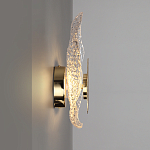 Бра с рельефным волнообразным стеклянным плафоном и вставкой из мрамора Liquid Stone варинант исполнения - 2 | Loft Concept в Екатеринбурге