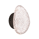 Бра с прозрачным рельефным плафоном на черном металлическом основании Iona варинант исполнения - 1 | Loft Concept в Екатеринбурге