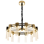 Люстра с прямоугольными хрустальными плафонами Glass Rectangles Gold Chandelier 60 варинант исполнения - 3 | Loft Concept в Екатеринбурге