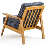 Кресло с каркасом из массива дуба Deniaud Oak Blue Print  Armchair варинант исполнения - 4 | Loft Concept в Екатеринбурге