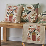 Подушка с цветочным принтом Blooming Elegance Rose варинант исполнения - 7 | Loft Concept в Екатеринбурге