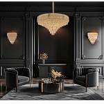 Люстра с каскадом из прозрачного хрусталя Constant Sparks варинант исполнения - 16 | Loft Concept в Екатеринбурге