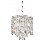 Люстра круглая с хрустальными подвесками на серебряном каркасе Roul Crystal Light варинант исполнения - 11 | Loft Concept в Екатеринбурге