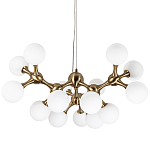 Люстра с плафонами из стеклянных шаров Pearls Suspension Brass Chandelier варинант исполнения - 1 | Loft Concept в Екатеринбурге