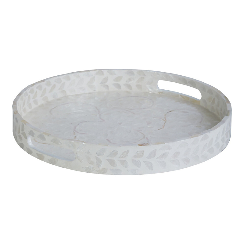 Поднос Esmee Bone Inlay Белый Поднос Esmee Bone Inlay Белый в Екатеринбурге | Loft Concept