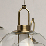 Люстра с 7-ю плафонами из прозрачного стекла в форме шара Orb Cascade  варинант исполнения - 11 | Loft Concept в Екатеринбурге