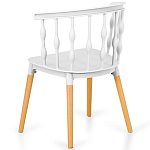 Пластиковый стул на ножках из массива бука Ferret Spiral White варинант исполнения - 6 | Loft Concept в Екатеринбурге