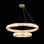 Люстра с 2-мя кольцами из натурального камня с регулируемыми плафонами Durability of Stone варинант исполнения - 5 | Loft Concept в Екатеринбурге