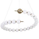 Люстра в виде спирали с сферическими акриловыми плафонами Pearls Suspension Brass Spiral Chandelier варинант исполнения - 1 | Loft Concept в Екатеринбурге