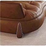 Диван двухместный кожаный с каркасом из массива дерева Medieval Furniture варинант исполнения - 3 | Loft Concept в Екатеринбурге