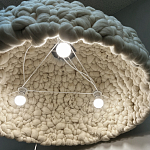 Вязаный подвесной светильник из шерсти Dome Wool Lamp  варинант исполнения - 4 | Loft Concept в Екатеринбурге