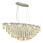 Люстра с подвесками в форме капель на серебристом каркасе Raindrop варинант исполнения - 5 | Loft Concept в Екатеринбурге