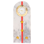 Часы погон МВД подарочные настольные из натурального камня Мрамор Military Clock варинант исполнения - 16 | Loft Concept в Екатеринбурге