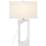 Настольная лампа на прямоугольном корпусе с тканевым абажуром One Piece Support варинант исполнения - 2 | Loft Concept в Екатеринбурге