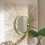 Зеркало-солнце круглое с золотыми лучам Sunrise варинант исполнения - 1 | Loft Concept в Екатеринбурге