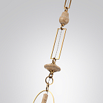 Подвесной светильник с круглым прозрачным плафоном и декоративной каменной вставкой Tectona  варинант исполнения - 6 | Loft Concept в Екатеринбурге