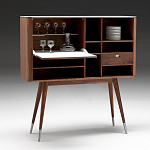 Дизайнерский комод-буфет на высоких ножках с выдвижными ящиками и открытыми полками Joshar варинант исполнения - 3 | Loft Concept в Екатеринбурге