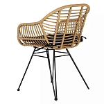 Стул с ротанговым плетением Wicker Half Chair с подлокотниками варинант исполнения - 3 | Loft Concept в Екатеринбурге