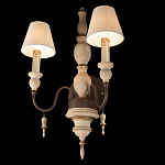 Бра с двумя конусовидными белыми тканевыми абажурами Terrain варинант исполнения - 4 | Loft Concept в Екатеринбурге