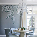 Обои ручная роспись Jasmine Standard colourway on Wood Ash slub silk варинант исполнения - 1 | Loft Concept в Екатеринбурге