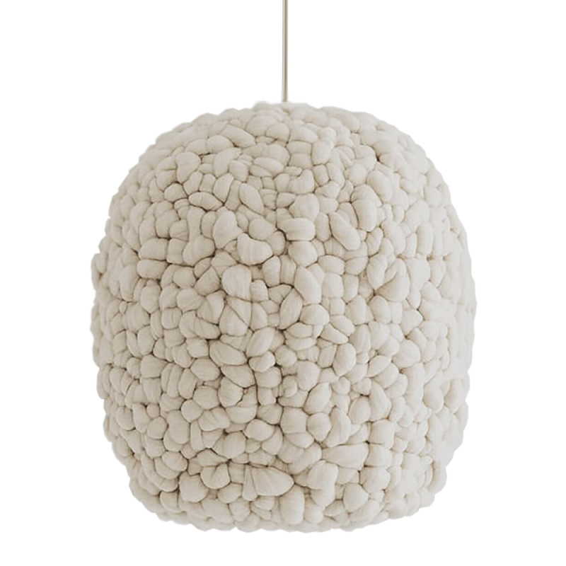 Светильник вязаный из шерсти Wool Lamp Cloud  Бежевый в Екатеринбурге | Loft Concept 
