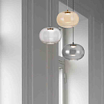 Подвесной светильник с янтарным рифленым стеклянным плафоном Ferm Living варинант исполнения - 8 | Loft Concept в Екатеринбурге