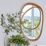 Ассиметричное зеркало в дубовой раме Infinity Symbol варинант исполнения - 2 | Loft Concept в Екатеринбурге