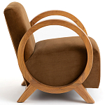 Кресло с круглыми деревянными подлокотниками Modesto Chair варинант исполнения - 3 | Loft Concept в Екатеринбурге