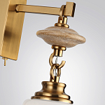 Бра со стеклянным плафоном конусообразной формы и декоративной вставкой из джута Tectona  варинант исполнения - 6 | Loft Concept в Екатеринбурге