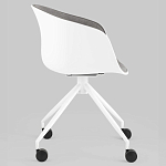 Офисное кресло из пластика с мягким сиденьем Eggshell Grey варинант исполнения - 4 | Loft Concept в Екатеринбурге