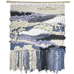 Современное ткачество гобелен в синих оттенках Blue Undine II варинант исполнения - 4 | Loft Concept в Екатеринбурге